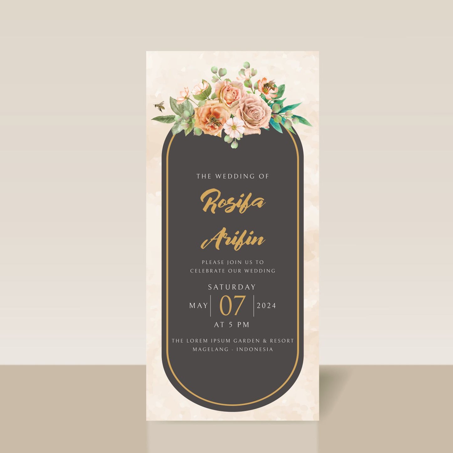 4" x 9" Size Invitation Card