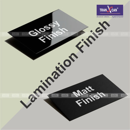 White Paper with  Lamination Option