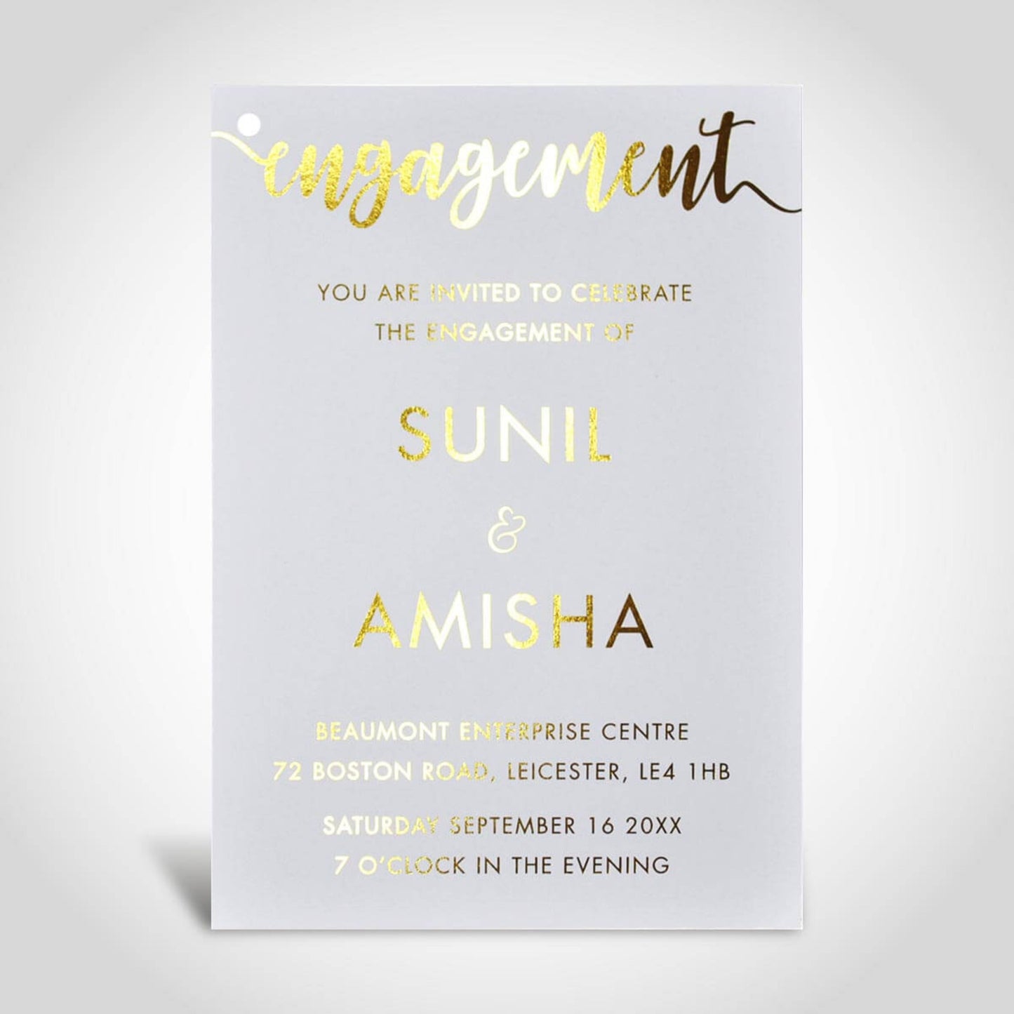 6" x 9" Size Foiled Invitation Card