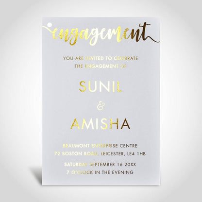 6" x 9" Size Foiled Invitation Card
