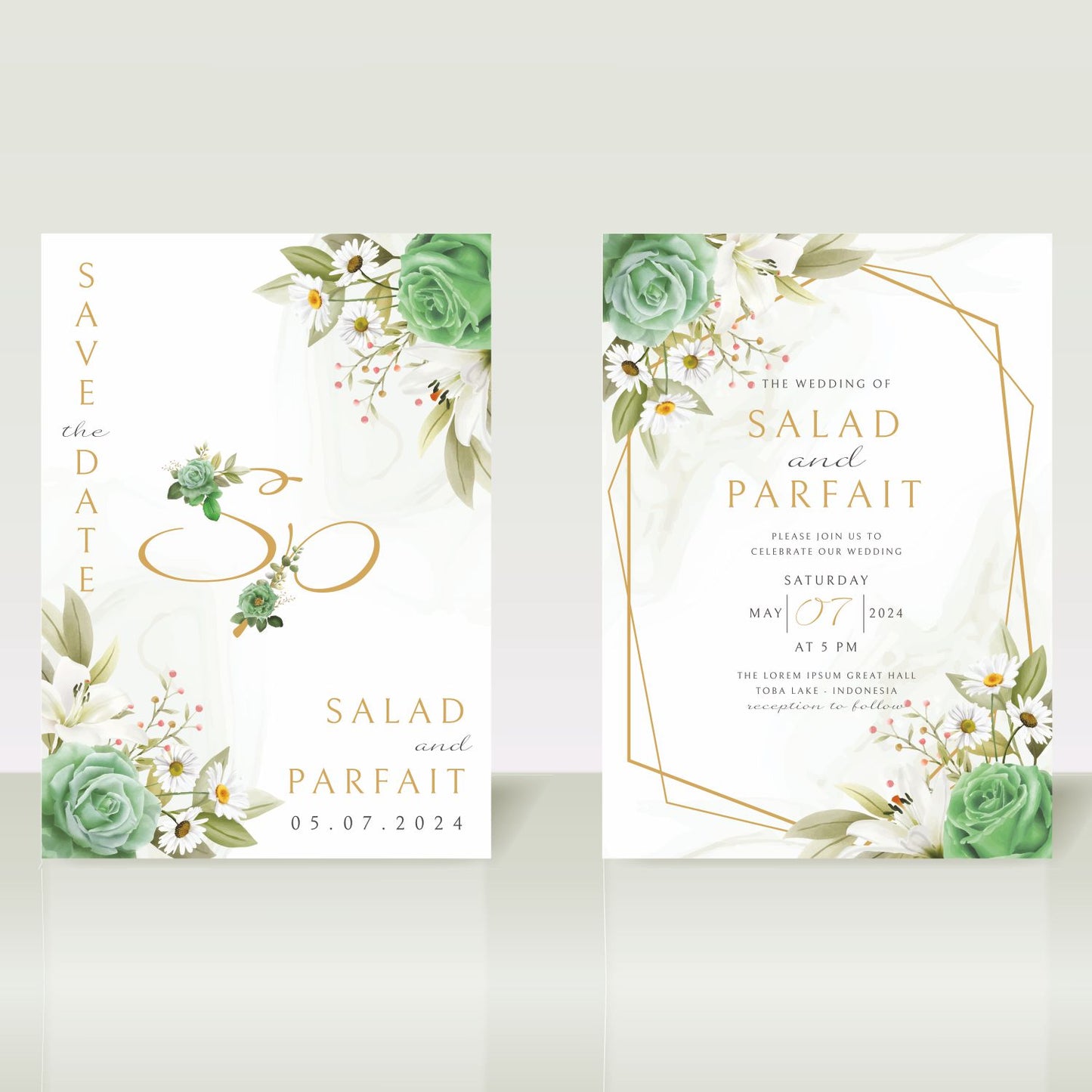 6" x 9" Size Invitation Card