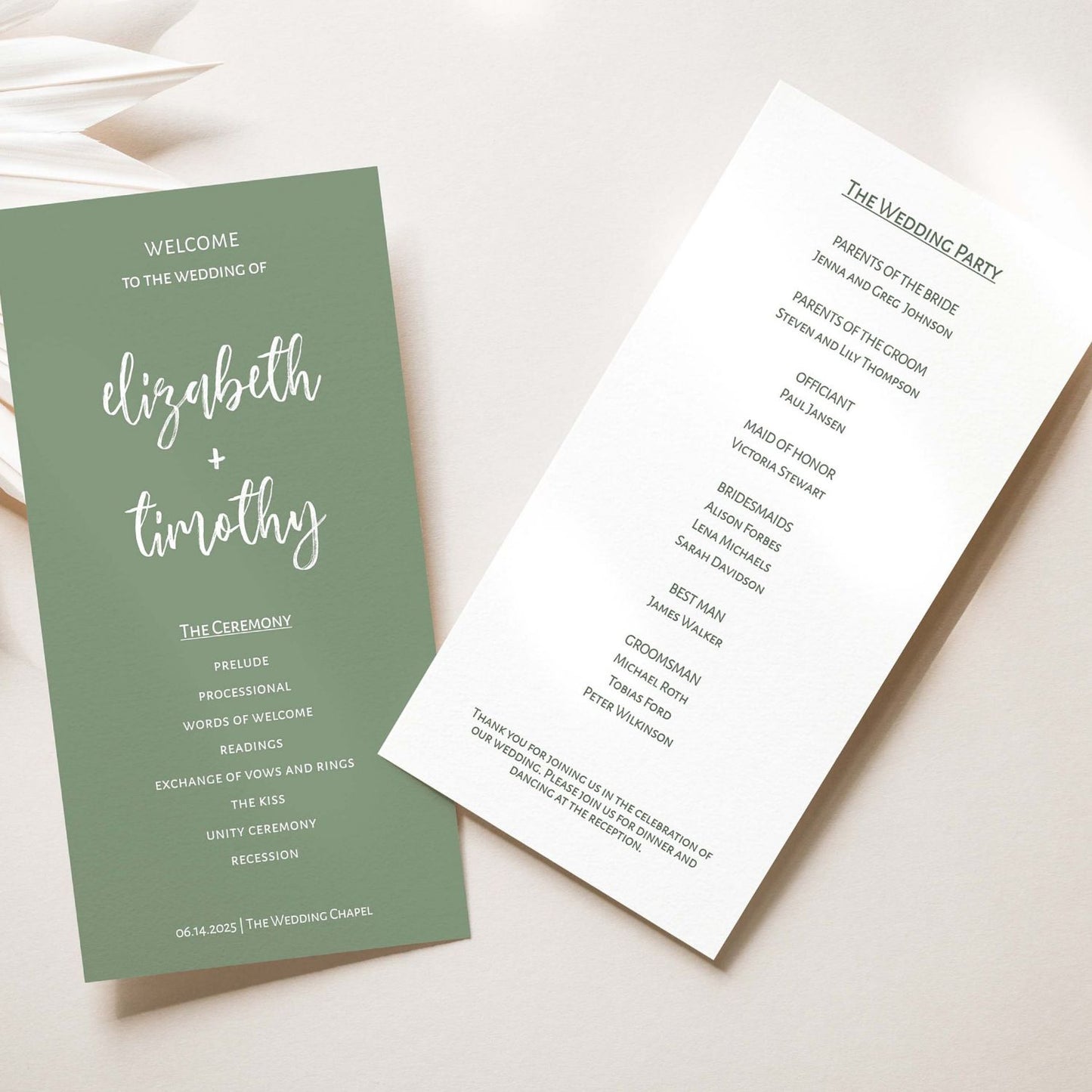 4" x 9" Size Invitation Card
